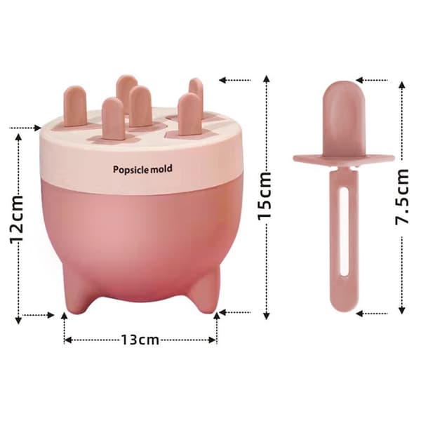 Ispinneform 6 Hulrom Avtakbar Design Trygt Sunt Materiale Slitesterk PP Mini Ispinneform Rosa