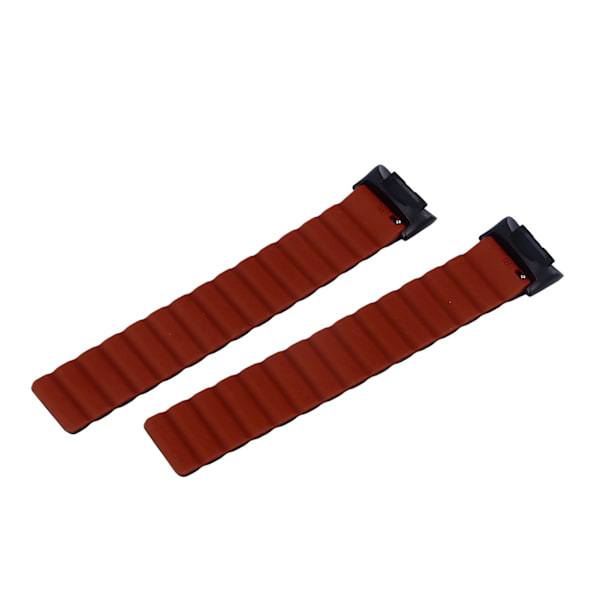 Magnetiskt armband för klocka, hudvänligt, mjukt, bekvämt, lätt, silikon, svart och vinrött