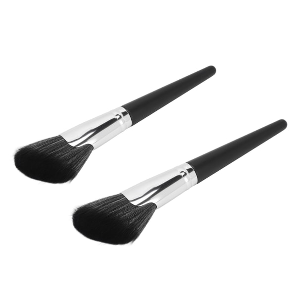 2 kpl Sirppi Contour Brush Pehmeät hiukset Puinen kahva Meikkivarjostussivellin Kosmeettinen työkalu meikkitaiteilijalle