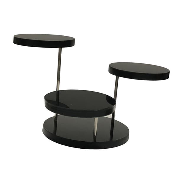 Rund Smykke Display Stand Multi Lag Ring Display Riser Stand Kage Dessert Rack Fest Dekorative Hylder 3 Lag Sort