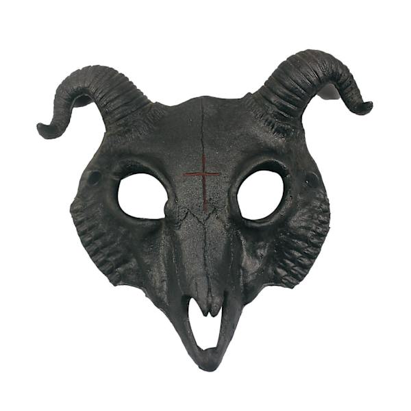Läskig Svart Halloween Mask