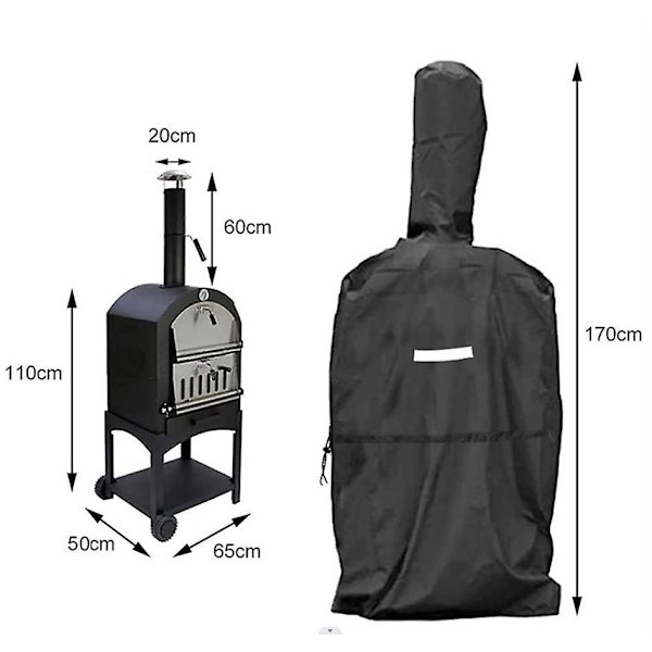 Heavy Duty -kaasugrillin cover - Säänkestävä ja UV-suojattu - Ihanteellinen ulkogrilliin - 65 x 55 x 170 cm