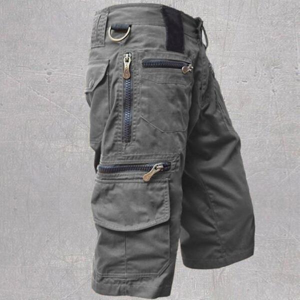 Lysegrønne 4XL Cargo Shorts med Flere Lommer og Avslappet Passform