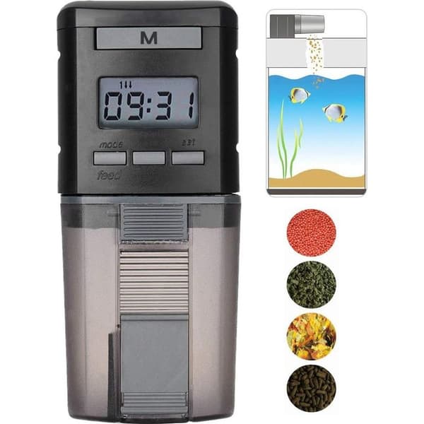 Automatisk akvariefiskmatare med automatisk timer för fiskmat för akvarier
