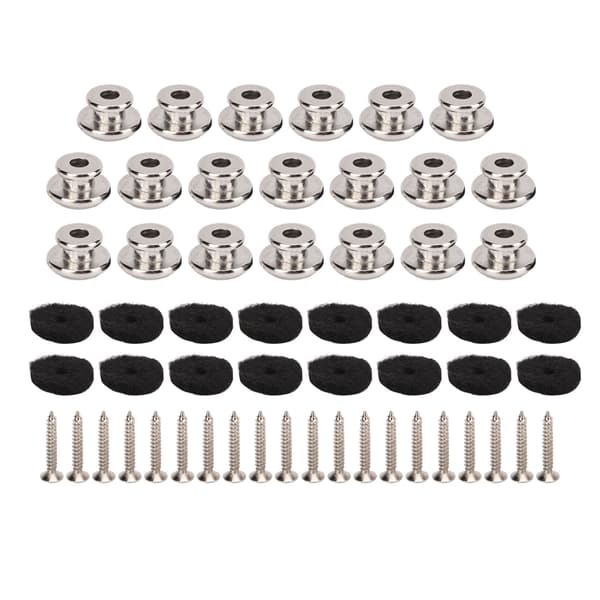 20 stk gitarreimknapp endepinne metallinstrumenttilbehørssett for bass ukulele