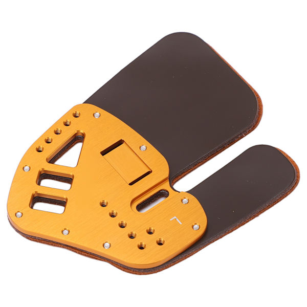 Bueskydning Finger Tab Læder Beskyttelsesbeskytter Tilbehør Guld til Recurve Bow L