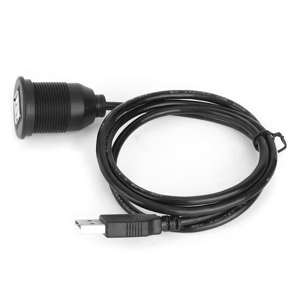 USB2.0 1 uros 2 naaras datakaapeli vedenpitävä kojelautasovitinlinja autoon moottoripyörään