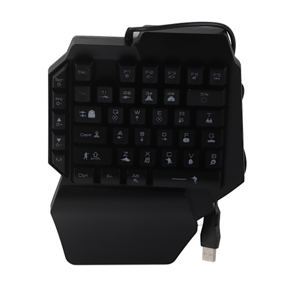 Half Hand Gaming Tangentbord Mus Combo USB trådbunden LED-bakgrundsbelyst mus och tangentbord med omvandlare för PS3 för XboxONE