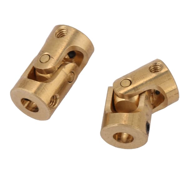 2 stk. Akselkobling Motorkontakt DIY Styring Messing Universalledd 3*3mm