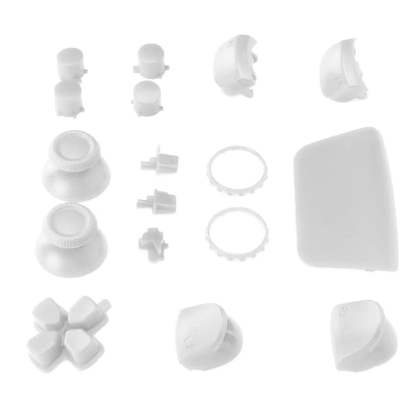 Erstatningsknapper L2 R2 Komplett knappesett Erstatningsknapp Reparasjonssett for PS5-kontroller Hvit