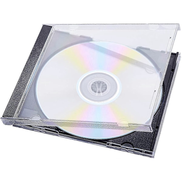 25 kpl Standardi Yksittäinen Kirkas CD-kotelo Mustalla Kootulla Alustalla