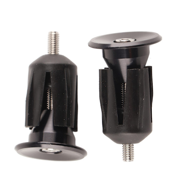 1 Par Cykel Cykel Aluminium Styregrepp Cap Plug Styre Caps End Pluggar Svart