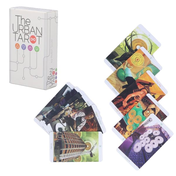 Urban Tarotkort 78 sæt kunstpapir glat spådom interaktive spil legetøj til voksne