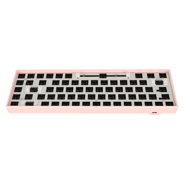 68 Keys Mekaniskt Tangentbord DIY Kit med RGB 5V DC Stöd Trådlöst 2.4G Typ C Trådbunden Bluetooth 3.0 5.0 Hot Swap Tangentbord för IOS Pink
