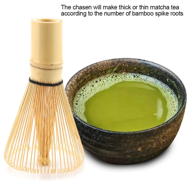 Natural Bamboo Tea Wishk Chasen valmistava Matcha-jauheharja (72 piikkiä)