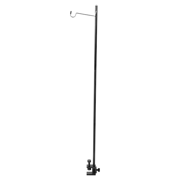 Utendørs sammenleggbar lysmast for camping, bærbar lysstativ i aluminiumlegering, lampebrakett, svart