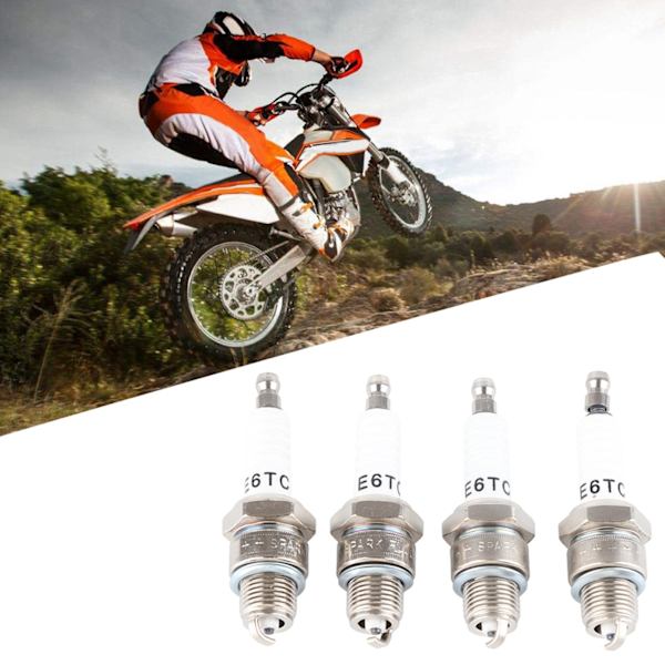 4 st 2-takts tändstift passar PW50 PW80 PW60 LT50 LT80 Scooter Motorcykel E6TC