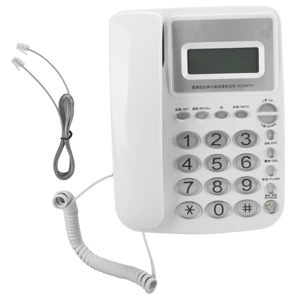 AEQ96761 Kristallknappar Hushållskontor Hemtelefon Fast utrustning Vit