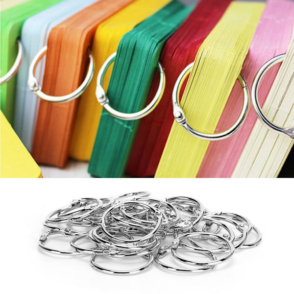 Blikbogbinder Løsblade Åbning Cirkelbøjler til Scrapbog Album Stationery SuppliesSQ-32