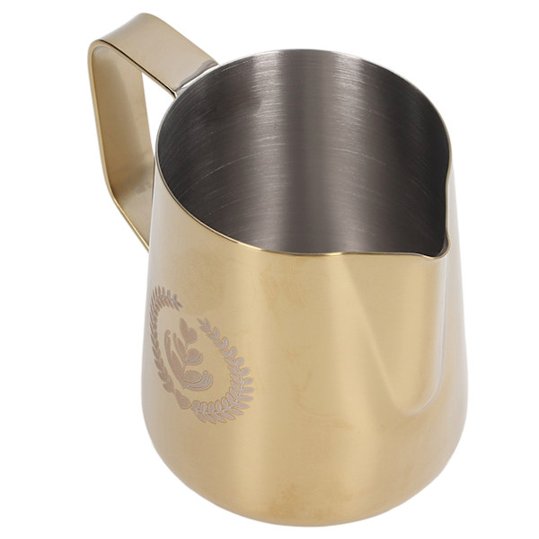 Skummende kopp 600ml 304 rustfritt stål tykknet melkeskummende kanne kaffekanne for kaféhjem Titanium Gold