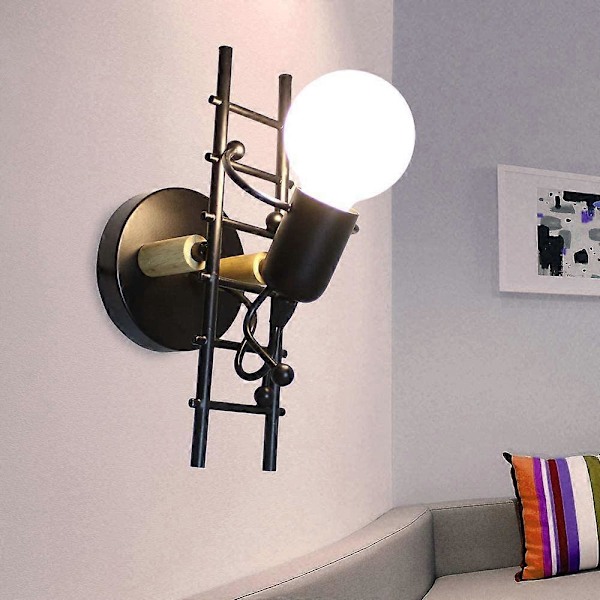 Modern Industriell Vägglampa Inomhus E27 Retro Metall Vägglampa Retro LED Art Deco Sovrum Hall Matsal Kök Matsal - Trappa Trä Sty