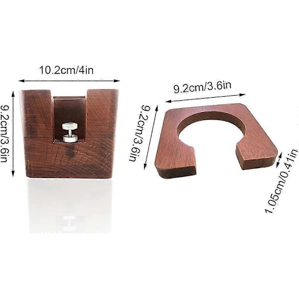 Kaffe tamper station, træ espresso tamper måtteholder, træ base til tamper evident station, espresso tamper måtte, egnet til 51/53/54/58 mm tam