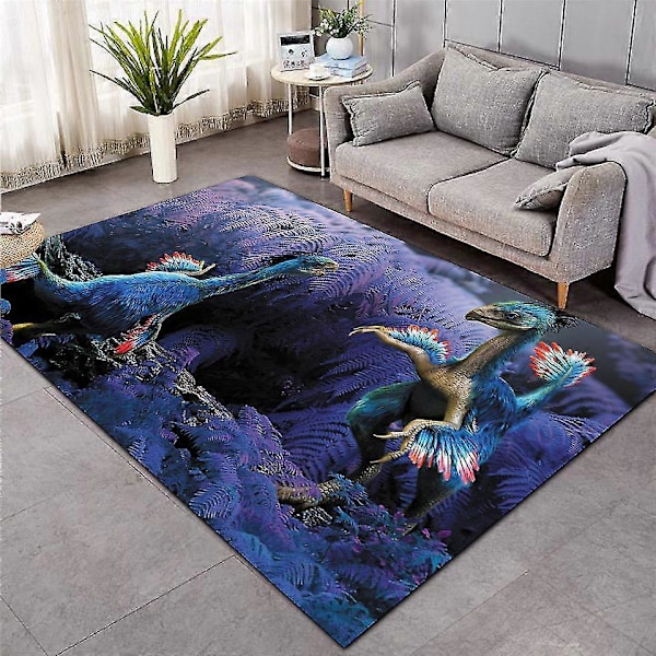Nordisk Stil Tepper 3d Dinosaurtrykk Tykt Teppe For Stue Nattbord Soverom Fjærteppe Husholdningsflanellmatte/tepper5 90cmx150cm