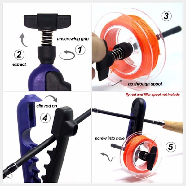 Mini Bärbar Universal Fishing Line Spooler Reel Winder Fish Tool Wrapper Tillbehör