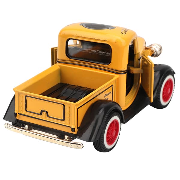 Legerings Pull Back Bil Legetøj Pickup Truck Model Støbt Legetøj Lyd Lys Bil Køretøj Legetøj (Gul)