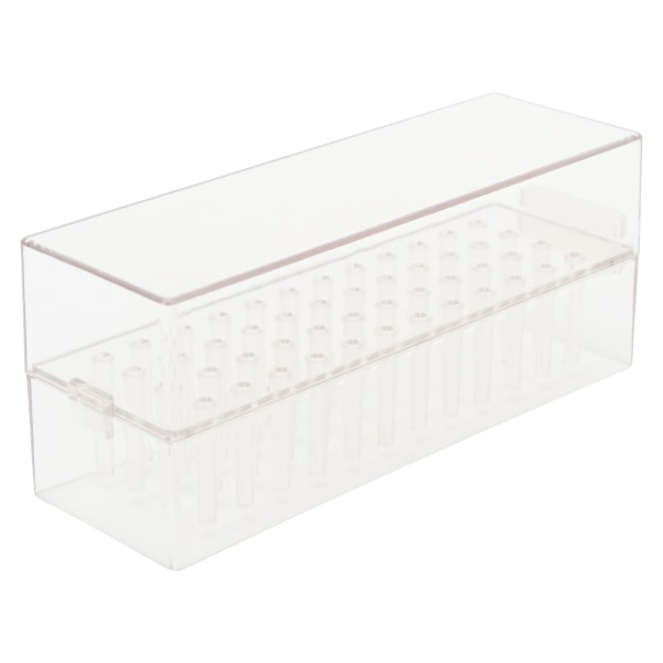 48 Hål Akryl Nagel Dill Bits Hållare Organizer Borr Bits Display Förvaringslåda Transparent spik Bits Container Case
