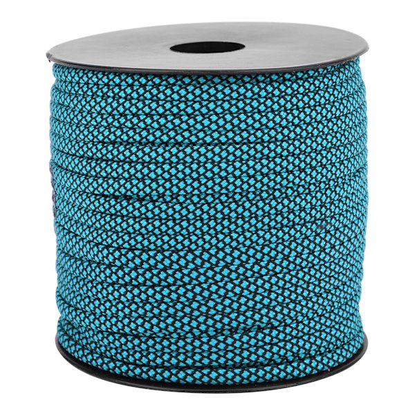 50M 4MM tjock 7-kärnig Paracord Rescue Knyttält Lanyard Campingrep för utomhusarmband WeavingBlå Svart