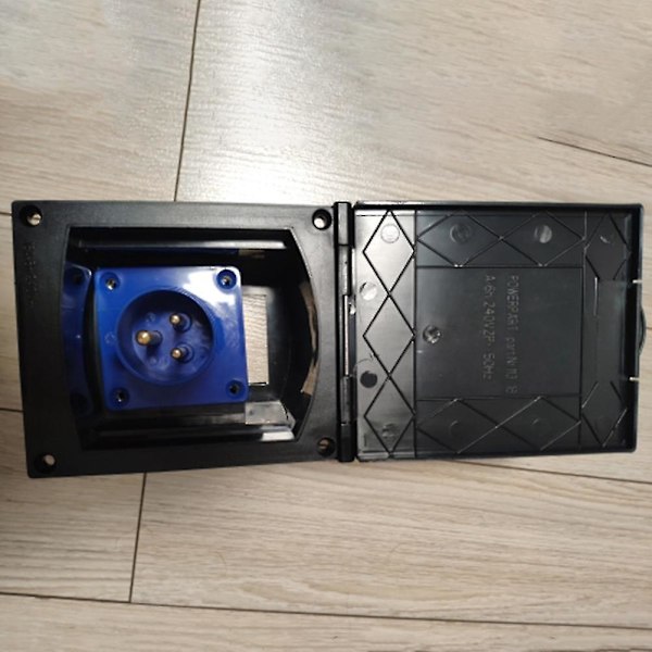 RV 220V-240V 16A Extern Infälld Anslutning Vattentät Kontakt Uttag Svart-B5