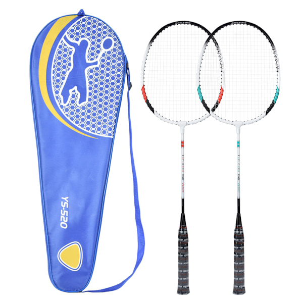 2 st aluminiumlegering nylon badmintonracket inomhus utomhus sportträning racket för tävlingsträning