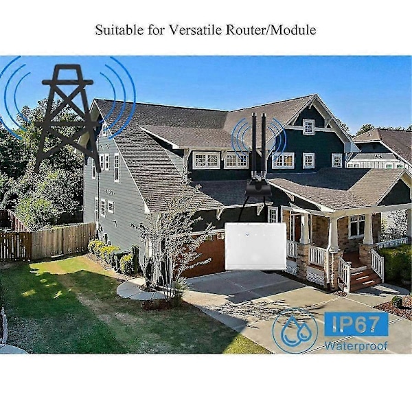 5G CPE Ruter Antenne LTE SMA Hann Antenne Høy Gain 46DBi 5G Ekstern Skjøteledning Magnetisk Base Antenne