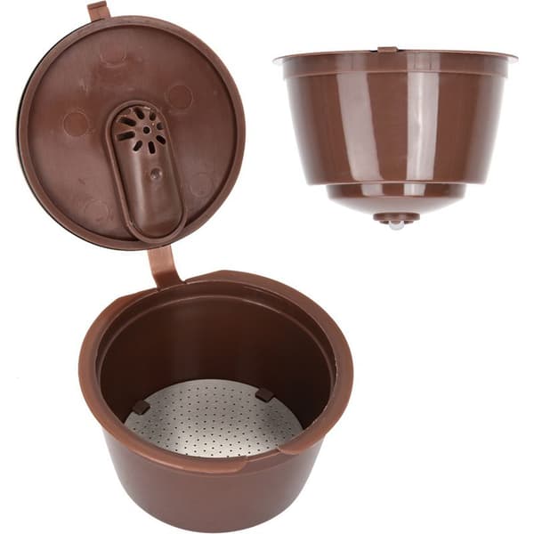Gjenbrukbar, påfyllbar kapsel kompatibel med Dolce Gusto, laget av PP av næringsmiddelkvalitet (1 stk)