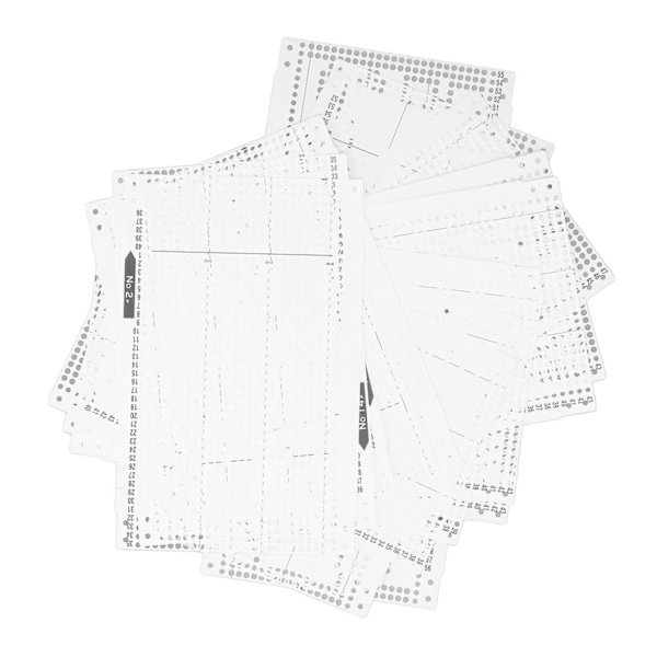 15 stansade kort för stickmaskin, rika stilar, mjuk och hållbar plast, stickningsblomkort för KH868 KH860 KH881 KH891 KH892