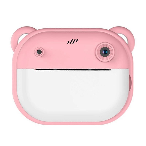 Børne Print Kamera Dobbelt Kamera One-Touch Printbart Kamera Pink