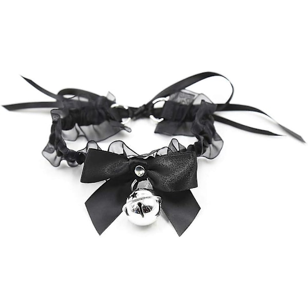 Svart Läder Choker Set för Män Kvinnor och Flickor
