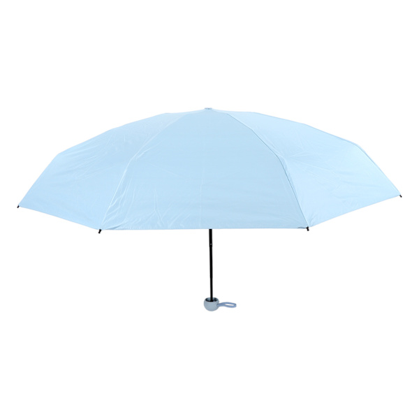 Rejse Paraply Sol Regn 5 Foldbar UV Beskyttelse Gave Bærbar med Æske til Mænd Kvinder Blå