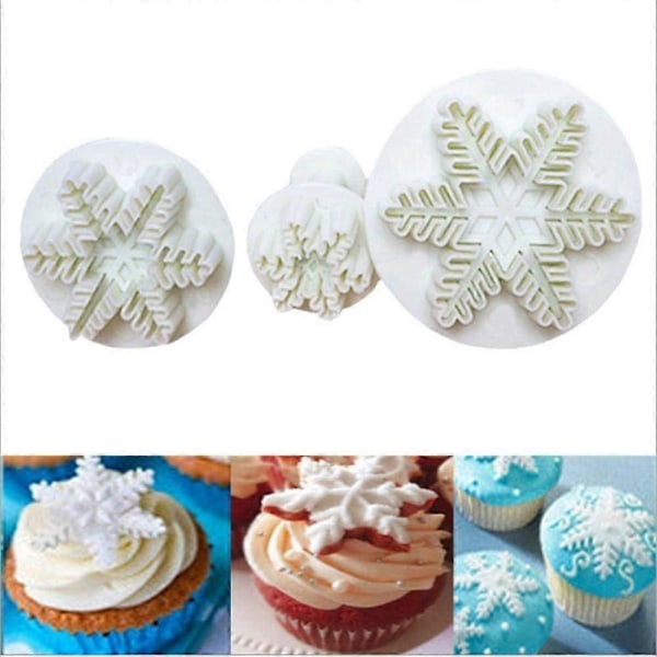 Jul Snöflinga Kakor Kexform Kolv Kakformar Jul Snö Muffin Tårtdekoreringsverktyg
