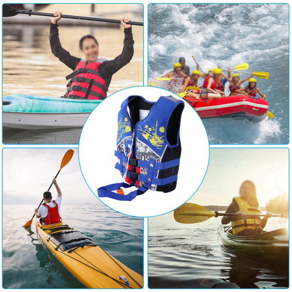 Manner Kids Simjackor Barn Simväst Neopren Swim Learner Badkläder (Blå L)