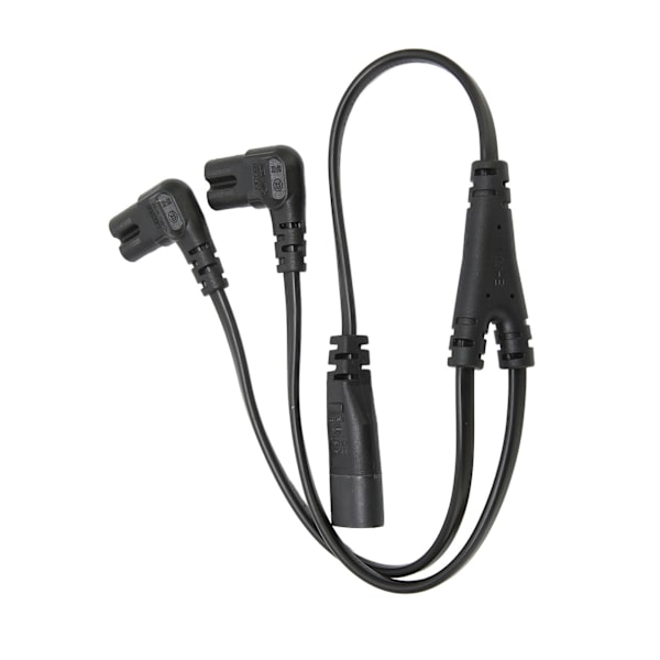 IEC320 C8 - C7 -virtajohto, uros - naaras, 1 sisään 2 ulos AC -virtajakokabel LCD -näytölle, pöytävalaisimelle, 100-250 V