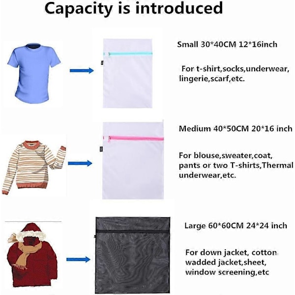 2025 Nye vaskeposer i mesh for vaskemaskin Vaskenett Vaskepose for delikate plagg