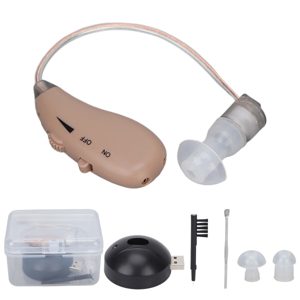 Bärbara hörapparater Uppladdningsbar hörselförstärkare Hörselhjälpmedel för seniorer