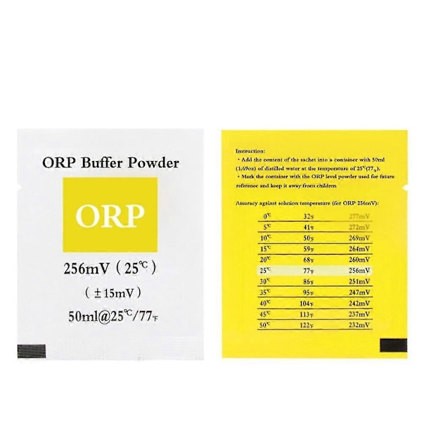 ORP Kalibreringspulver Buffertpulver ORP-testare Mätning Kalibreringslösning 256MV