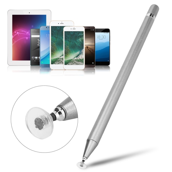 Skjerm Touch Pen Nettbrett Stylus Tegning Kapasitiv blyant Universal for Android/iOS Smart Phone Nettbrett Grå