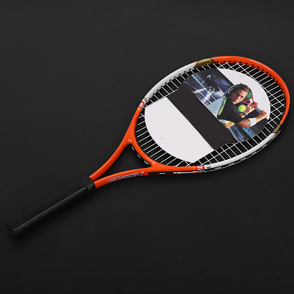 1 st professionell tennisracket i aluminiumlegering med bärväska för nybörjare (orange)