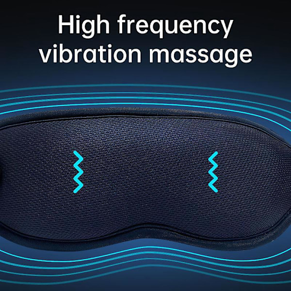 Komfort Øjenmaske med Vibration, Varme og Lysblokering - 3D Kontureret Kopdesign, 15 Minutters Timer - Ideel til Mænd og Kvinder