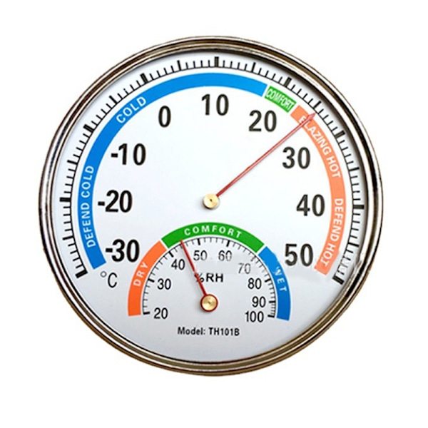 Termometer Hygrometer Pekare Typ Full Metal Multifunktion Inomhus Termometer för Bebisrum Sjukhus Apotek
