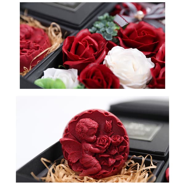 Romantisk roseblomst gaveeske til Valentinsdag bryllup bursdag